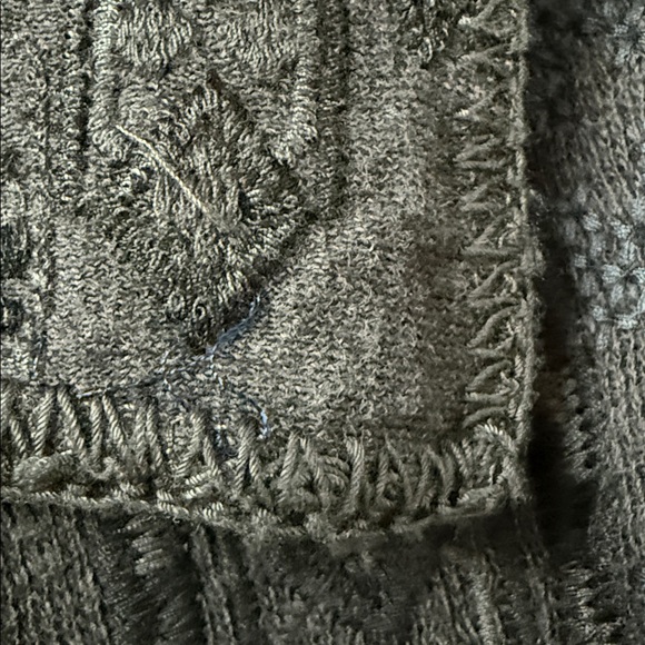 Johnny Was Biya Norns Haag Duster Gray Embroidered Aztec Native Cardigan M - Picture 15 of 16